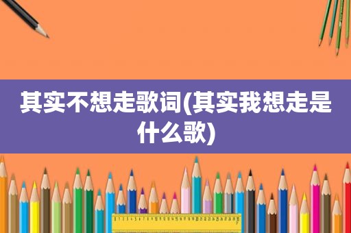 其实不想走歌词(其实我想走是什么歌)