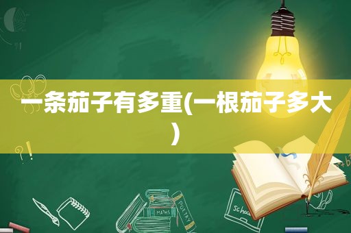 一条茄子有多重(一根茄子多大)