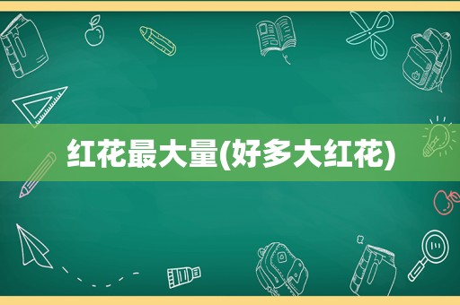 红花最大量(好多大红花)