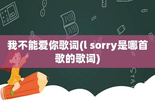 我不能爱你歌词(l sorry是哪首歌的歌词)