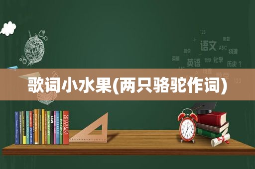 歌词小水果(两只骆驼作词)