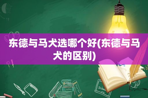 东德与马犬选哪个好(东德与马犬的区别)
