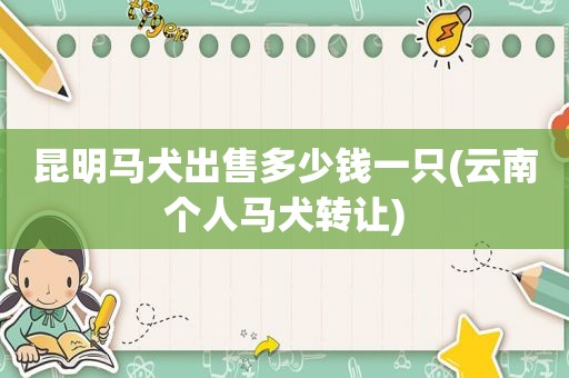 昆明马犬出售多少钱一只(云南个人马犬转让)