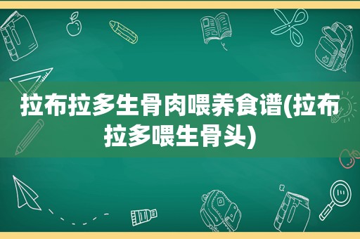 拉布拉多生骨肉喂养食谱(拉布拉多喂生骨头)