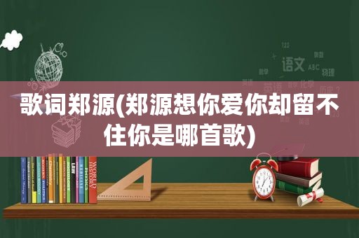 歌词郑源(郑源想你爱你却留不住你是哪首歌)
