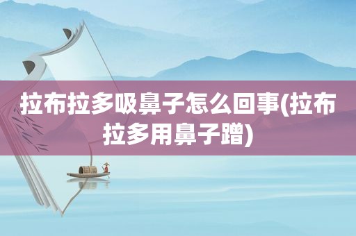 拉布拉多吸鼻子怎么回事(拉布拉多用鼻子蹭)