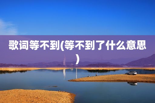 歌词等不到(等不到了什么意思)