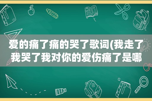 爱的痛了痛的哭了歌词(我走了我哭了我对你的爱伤痛了是哪首歌歌词)