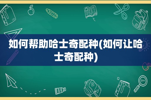 如何帮助哈士奇配种(如何让哈士奇配种)