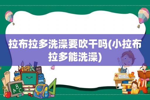 拉布拉多洗澡要吹干吗(小拉布拉多能洗澡)