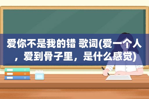 爱你不是我的错 歌词(爱一个人，爱到骨子里，是什么感觉)