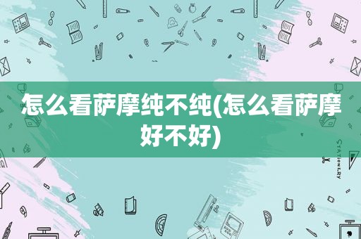 怎么看萨摩纯不纯(怎么看萨摩好不好)