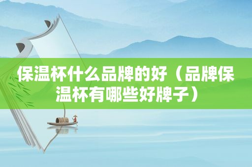 保温杯什么品牌的好（品牌保温杯有哪些好牌子）