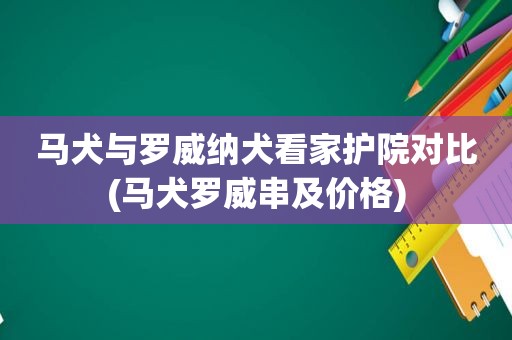 马犬与罗威纳犬看家护院对比(马犬罗威串及价格)