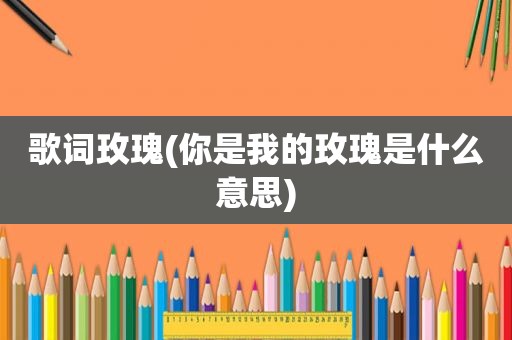 歌词玫瑰(你是我的玫瑰是什么意思)