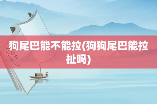狗尾巴能不能拉(狗狗尾巴能拉扯吗)