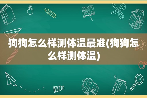 狗狗怎么样测体温最准(狗狗怎么样测体温)