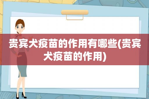 贵宾犬疫苗的作用有哪些(贵宾犬疫苗的作用)
