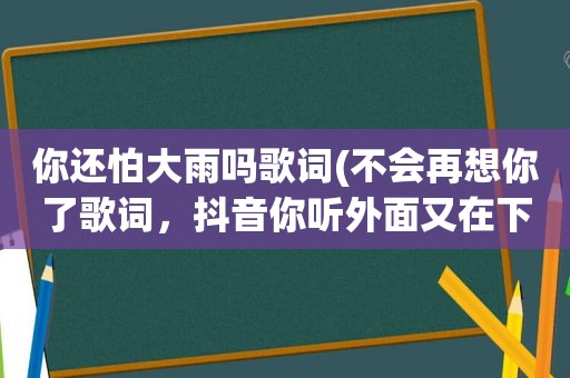 你还怕大雨吗歌词(不会再想你了歌词，抖音你听外面又在下雨了是什么歌)