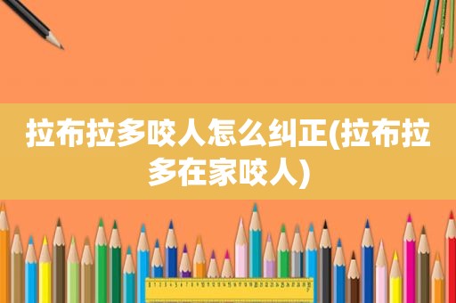 拉布拉多咬人怎么纠正(拉布拉多在家咬人)