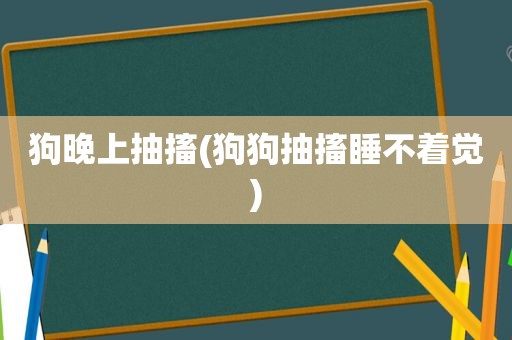 狗晚上抽搐(狗狗抽搐睡不着觉)