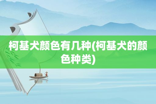 柯基犬颜色有几种(柯基犬的颜色种类)