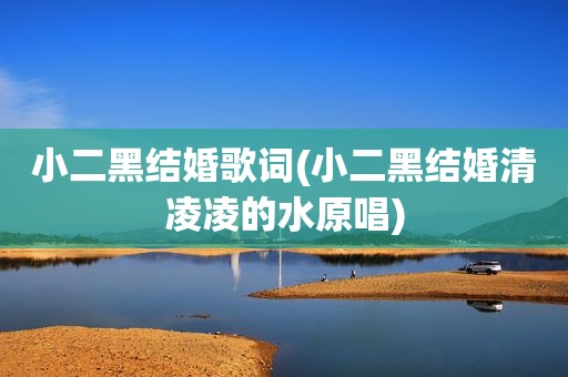 小二黑结婚歌词(小二黑结婚清凌凌的水原唱)