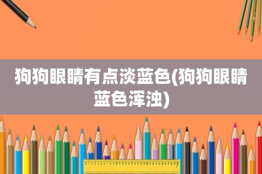 狗狗眼睛有点淡蓝色(狗狗眼睛蓝色浑浊)
