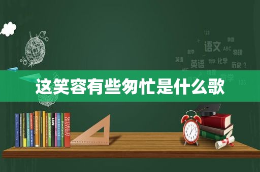 这笑容有些匆忙是什么歌