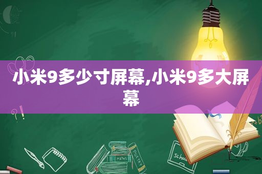 小米9多少寸屏幕,小米9多大屏幕