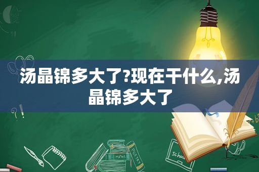 汤晶锦多大了?现在干什么,汤晶锦多大了