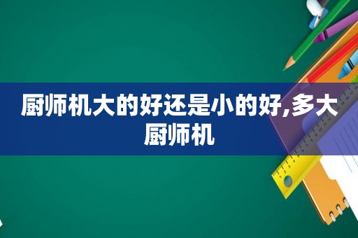 厨师机大的好还是小的好,多大厨师机