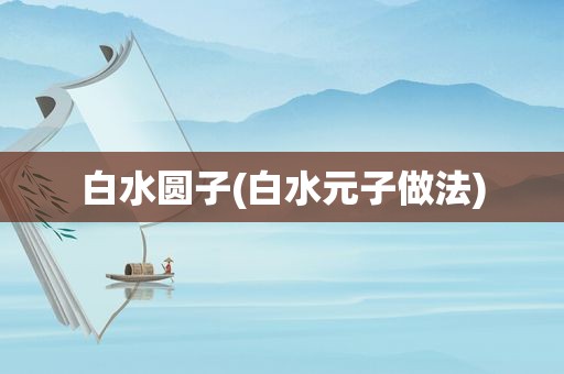 白水圆子(白水元子做法)