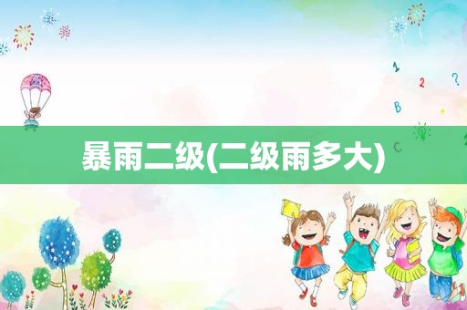 暴雨二级(二级雨多大)