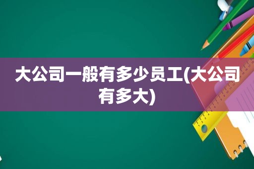 大公司一般有多少员工(大公司有多大)