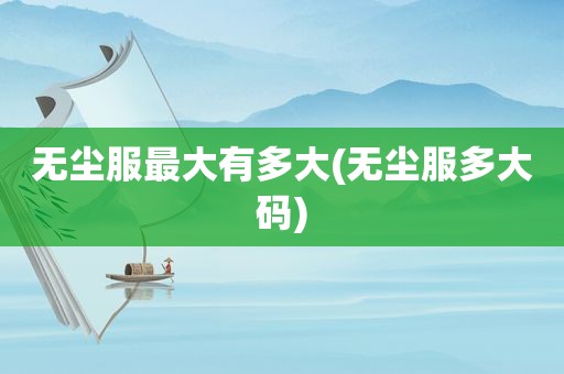 无尘服最大有多大(无尘服多大码)