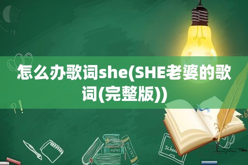 怎么办歌词she(SHE老婆的歌词(完整版))