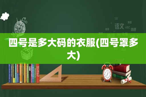 四号是多大码的衣服(四号罩多大)