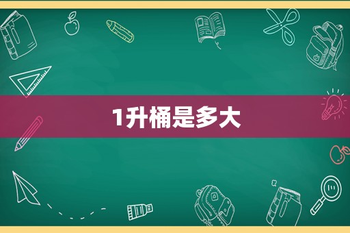 1升桶是多大