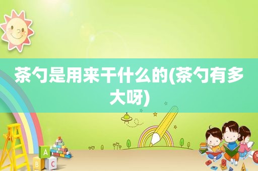 茶勺是用来干什么的(茶勺有多大呀)