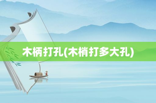 木柄打孔(木梢打多大孔)