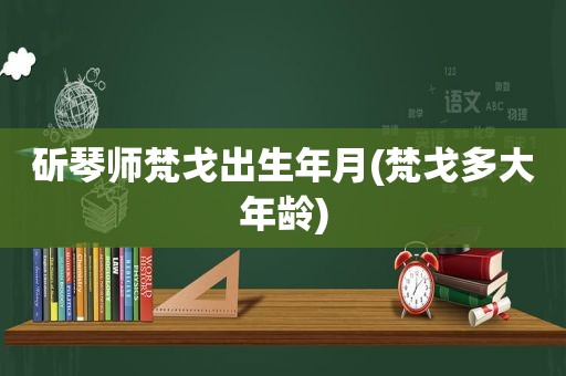 斫琴师梵戈出生年月(梵戈多大年龄)