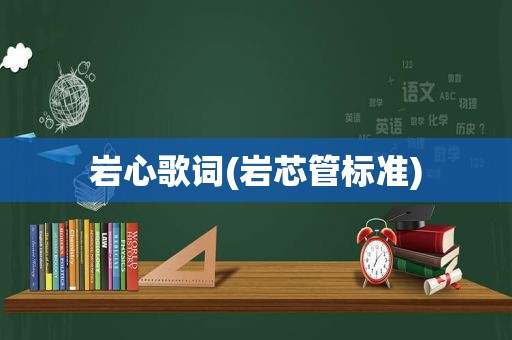 岩心歌词(岩芯管标准)