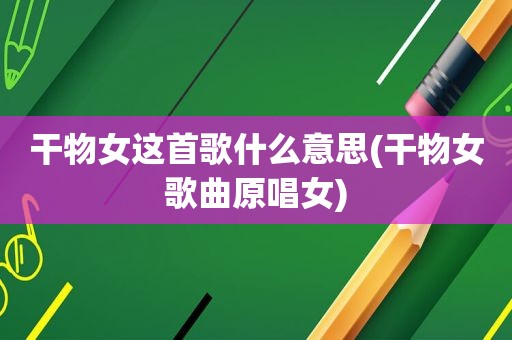 干物女这首歌什么意思(干物女歌曲原唱女)