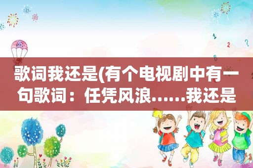 歌词我还是(有个电视剧中有一句歌词：任凭风浪……我还是……请问这个歌曲名字是什么谢谢了)