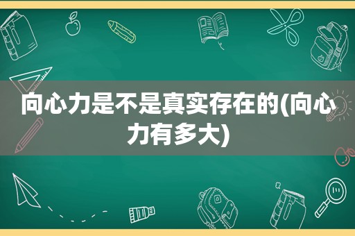 向心力是不是真实存在的(向心力有多大)