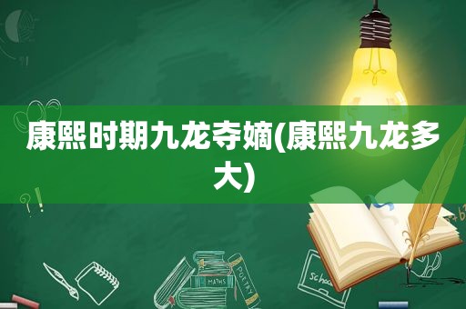 康熙时期九龙夺嫡(康熙九龙多大)