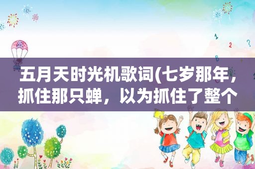  *** 时光机歌词(七岁那年，抓住那只蝉，以为抓住了整个夏天……是 *** 那首歌的歌词)