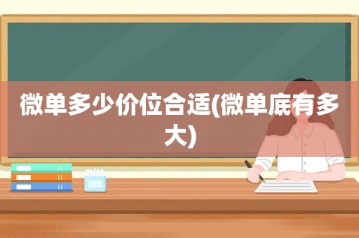 微单多少价位合适(微单底有多大)