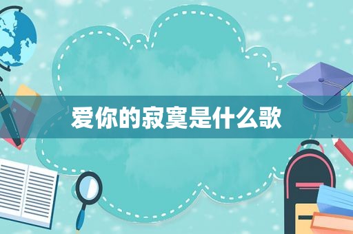 爱你的寂寞是什么歌